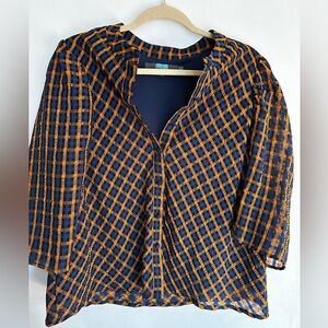 Anthropologie Silk Printed Blouse size 16P